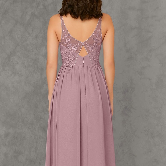 Azazie Amy in Dusty Rose - Picture 3 of 3